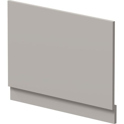 Hudson Reed MFC Straight Bath End Panel and Plinth 560mm H x 750mm W - Pebble Grey (1/2)