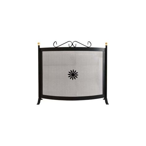 PARASCINTILLE CURVO CON DECORO PER CAMINO  cm.60x65h.