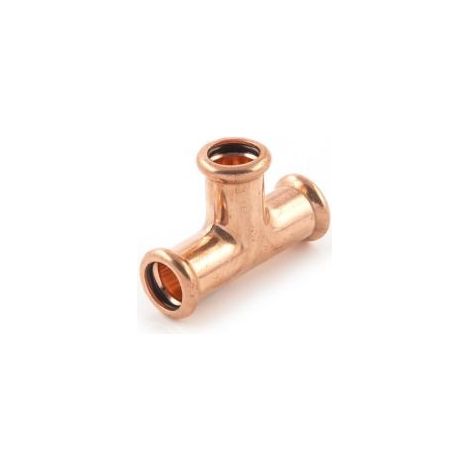 x10 15mm Copper Press Fit Equal Tee 15mm Connector WRAS Crimp Fitting