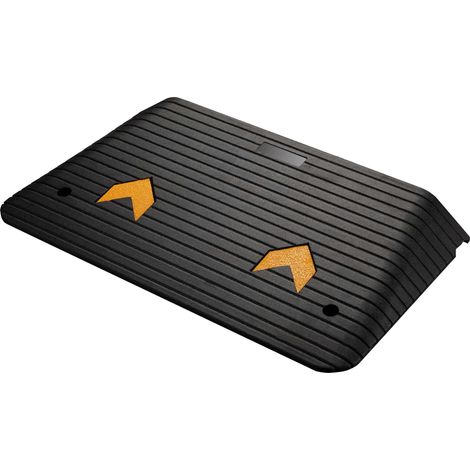 Wiltec Rampe d’accès – 902 x 533 x 89 mm – Capacité max. 50 t – en Caoutchouc – Handicapés, Fauteuil roulant & Déambulateur – Surface antidérapante (1/5)