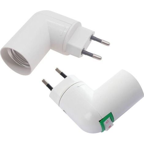 Douille sans fil avec interrupteur intégré E27 – Lot de 2 adaptateurs mobiles pour éclairage cuisine et garage (sans ampoule) (1/4)