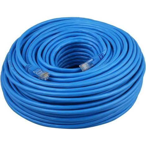 Câble Ethernet Plat Cat6 RJ45 1000Mbps Longueur 50M Raccordement Réseau (1/4)