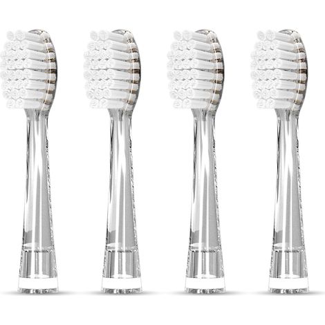 Tête de remplacement de la brosse à dents enfants Poils doux x 4 compatible avec SG977, SG513(Vert et Rose) (1/5)