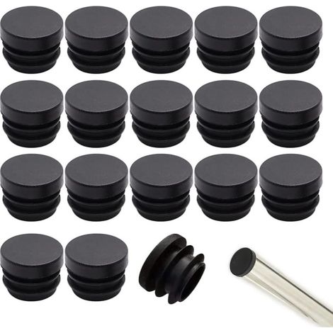 Ecleanfy - Lot de 32 embouts de chaise 16mm en plastique PE – Protection des sols – Réduction du bruit – Installation facile sur tubes creux (1/5)
