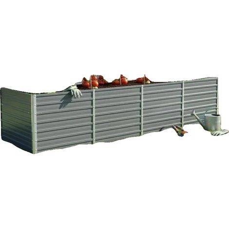 Pflanzer, langlebige Metallkonstruktion, ideal für Gärten und Balkone, Dunkelgrau (1/2)