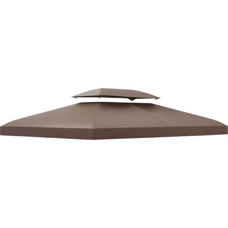 Toit de Rechange pour Tonnelle Marron 3 x 4 m (1/5)