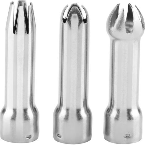 Russische Spritztüllen, Cupcake-Spritztüllen-Set, 3-teiliges Edelstahl-Spritztüllen-Set, Torten-Spritztüllen-Set, Sahnetülle für Torten