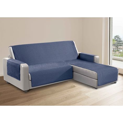 Copridivano Per Divani Con Penisola Lato Sinistro Modello Sphere Blu, misura190 cmcoloreBlu (1/4)