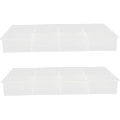 2 Boîtes sans couvercle conteneur d'articles divers boucles d'oreilles boite rangement boite de rangement boîte rangement caisse rangement pp (1/5)