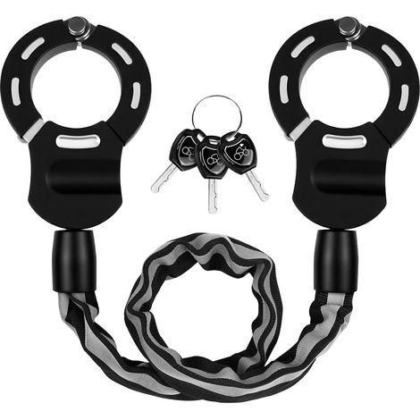 Antivol Trotinette Electrique, Cadenas Trotinette, Menotte Antivols Velo Avec Clés, Chaînes Antivol pour Bicyclette, Scooter, Vélo Electrique, Trottinette Auto-Equilibrée (1/5)