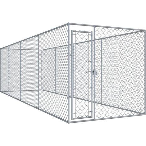 Cuccia da esterno gabbia recinto per animali box per cani da esterno 760 x 192 x 185 cm 020000360