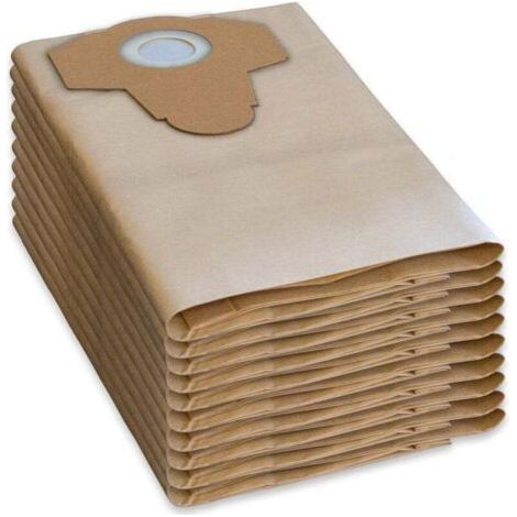 Lot de 10 sacs d'aspirateur d'origine pour aspirateur eau et poussière PWD 25, 30, PNTS 23, 30, 1400, 1500 A1, A2, B1, C1, D1, B2, B3, E2, C4, D5, F2, H4 (1/4)