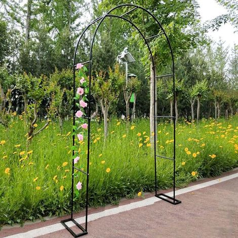 Largeur Côté: 25cm ( Size : 1.2mx2.2m/3.9ftx7.2f) Grande Arche De Jardin En Métal, Support Pour Plantes Grimpantes, Tuyau Galvanisé De 19 Mm, Arceau À Rosiers (1/5)