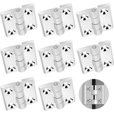 8 Pieces Heavy Duty Door Hinge for Heavy Loads, Zinc Alloy Door Hinges, Silver Door Hinges Butt Hinges, Gate Hinge for Fixed Doors (1/5)