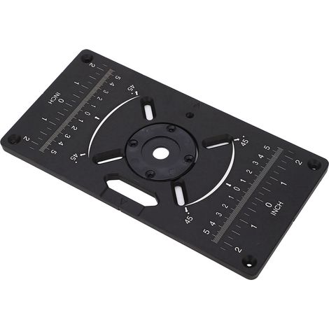 Plaque de défonceuse en alliage d'aluminium pour table de défonceuse, plateau rabattable noir pour machine à affleurer (1/5)