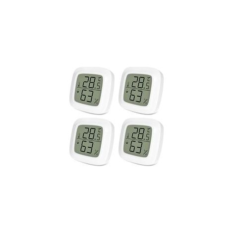 4 Thermomètre Hygromètre Numérique Thermomètre D'intérieur, Portables Hygromètre,Indicateur de Température et D'humidité pour Celsius le Contrôle du Climat Intérieur H357 (1/5)