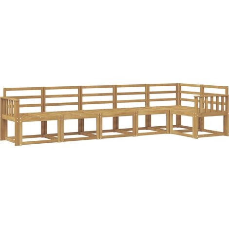 Set di divani da esterno 6 pcs Bianco Legno di Acacia Massello vidaXL (1/5)
