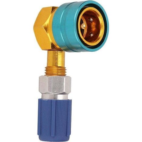 Coupleur Rapide, Voiture R1234YF à R134A Adaptateur de coupleur Rapide côté Bas raccord de climatisation de Voiture en Aluminium pour Voitures européennes et américaines (1/5)