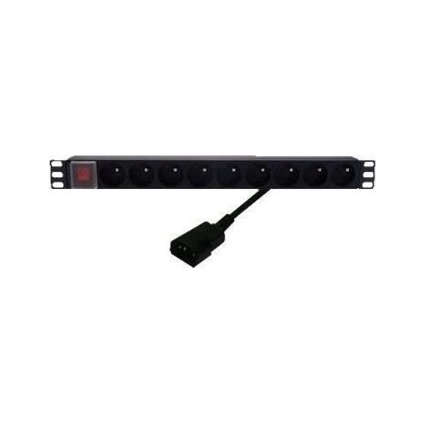 Réglette électrique - MCL - 9 prises - 16 A - Câble C14 - Rackable 19 pouces (1/3)