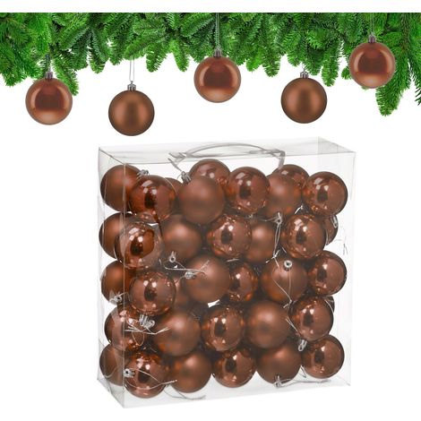 Set di palline per albero di natale opache e lucide 50 pezzi (1/5)