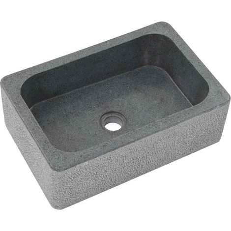 Maison Exclusive - Lavandino 45x30x15 cm in Pietra di Fiume Nero (1/5)