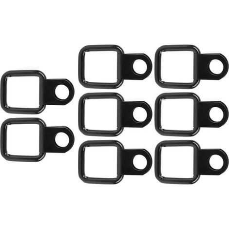 Ancrages à anneau en D pour Jeep Wrangler JK YJ TJ JKU - Lot de 8 - Noir (1/4)