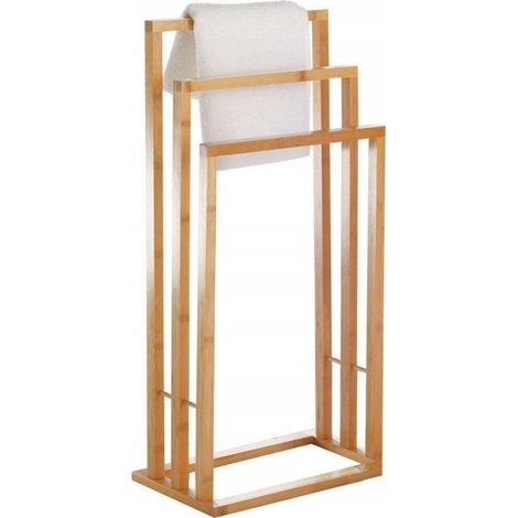 Zeller Soporte para toallas de bambú natural 42x24x81,5 cm