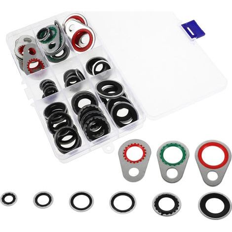 1 jeu de joints de compression pour compresseur de climatisation, kit de remplacement pratique pour voiture pour la réparation et l'entretien du système de climatisation (1/5)