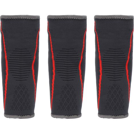 3 pièces Manchon de coude sport élastique A29 en coton, support pour bras, fitness et musculation, taille M (23-26cm) (1/5)