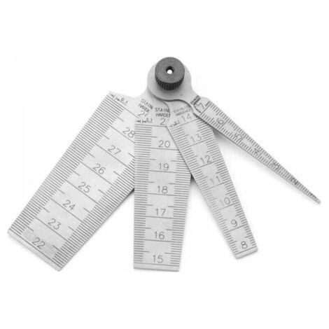 Règles de jauge d'épaisseur de cône de soudage en acier inoxydable 1-7mm 8-14mm 15-21mm 22-29mm Résolution 0,1mm Jauges de cône de soudage pour mesurer l'outil d'inspection de trou (1/5)