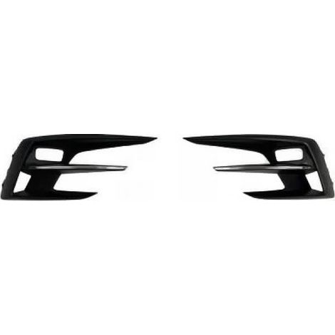 Grilles de pare-choc avant avec trous AB noires et chromées kit Renault Megane 4 phase 2 2020-2021