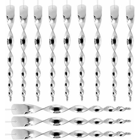 royaluxe-Lot de 12 effaroucheurs d'oiseaux 30 cm – Répulsif pigeon 360° – Spirales réfléchissantes pour balcon et potager