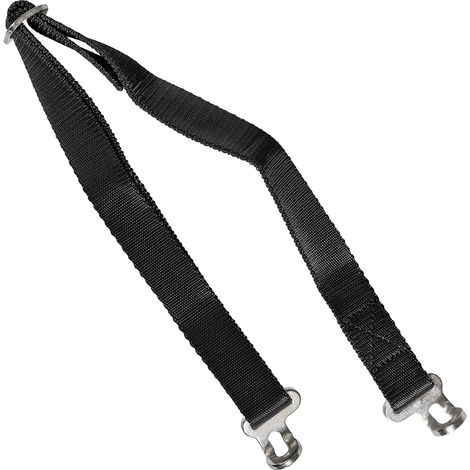 Sangle textile Biketec pour tirer les motos KTM/GAS GAS/Husqvarna (fixation sous le garde-boue par une vis M6), 2,5 mm x 25 mm, coloris noir/argent. (1/2)