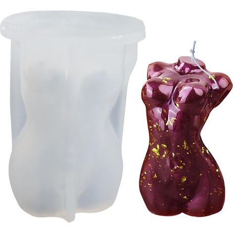 3D Human Body Mold Resin Silicone Mold Female Male Body Resin Craft Mold for DIY Candles Chocolate Soap (1/5)
