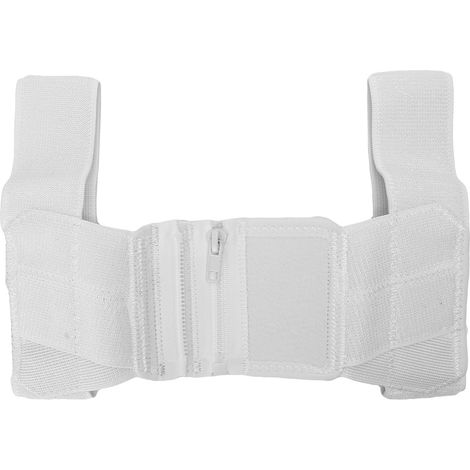 Sangle correctrice de posture élastique à fermeture éclair, ceinture anti-voûte dorsale, maintien du dos, blanc, taille L (1/5)