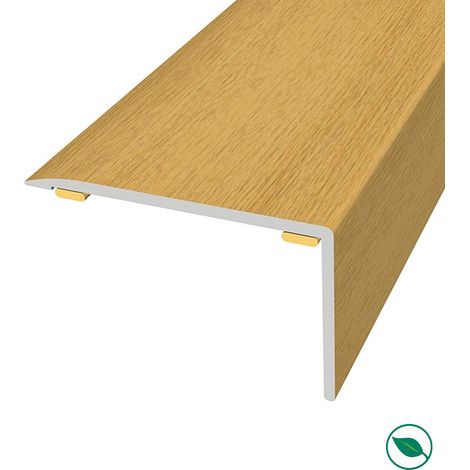 Forestea – Nez de marche alu antidérapant adhésif chêne vernis mat – Longueur 135 cm – Largeur 4 cm – Hauteur 2,5 cm – Facile à poser