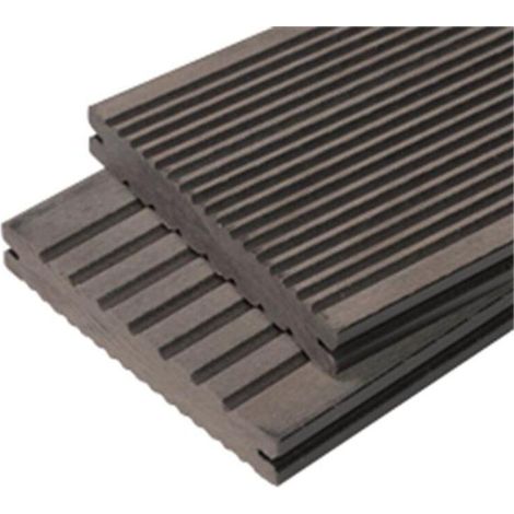 PACK 1 m² tarima de exterior compuesta Maxima - Gris antracita, L: 360 cm, W: 14 cm, E: 22 mm