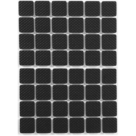 48 pièces patins antidérapants noirs adhésifs pour meubles, protecteurs de sol en caoutchouc pour canapé, table et chaise (1/5)
