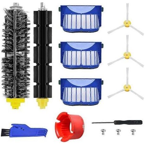 Pièces de rechange pour aspirateurs robots iRobot Roomba séries 600, 694, 675, 692, 690, 600 et 500 (modèles 595, 585 et 564) : filtres de brosse (1/5)