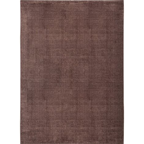 Tapis classique marron effet vieilli élégant en polystyrène - Marron effet vieilli beige (1/5)