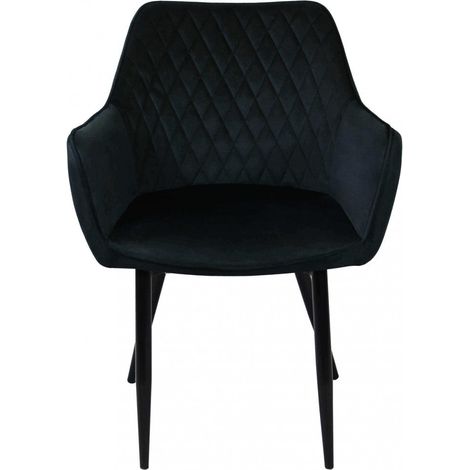 Innenarchitektur des Coachstuhls mit Metallstruktur und Sitz mit Dobby -Samt bedeckt - Black
