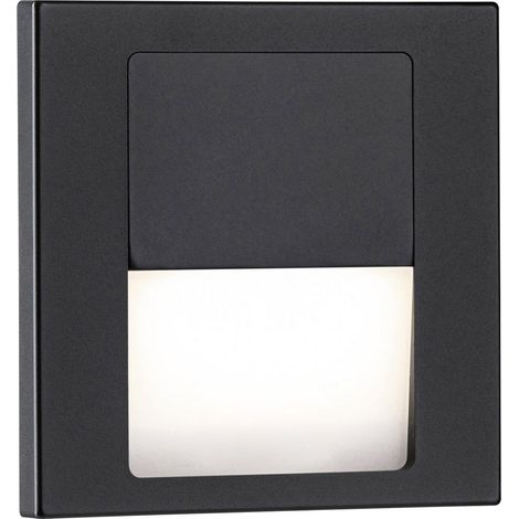 Paulmann 80001 Tsaro eckig 80x36mm Wandeinbauleuchte LED 1 W Schwarz (matt)