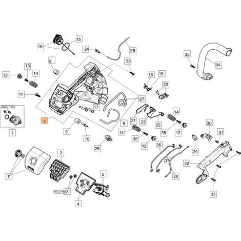 Kit impugnatura ORIGINALE OLEOMAC per motosega GST 360 50270220