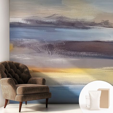Tapete Vliestapete mit Kleber - Wanddekoration - Wandfolie - 3D Tapete Wand - Wohnungsdeko Ruhige Landschaft 250x250 cm (1/5)