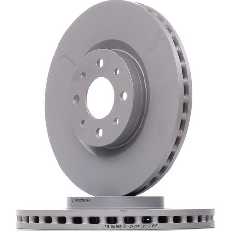 Lot de 2 Disques de frein ATE 24.0126-0125.1 ALFA ROMEO 46535086 46765546 (1/2)
