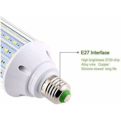 Ampoule Led, E27 60W 6000K 5850LM 550W Ampoule de haute puissance en aluminium de conversion équivalente, AC85-265V, réverbère de LED, 360 degrés projecteur, pour le garage, allée,(1Pcs,lumière blanch (1/4)