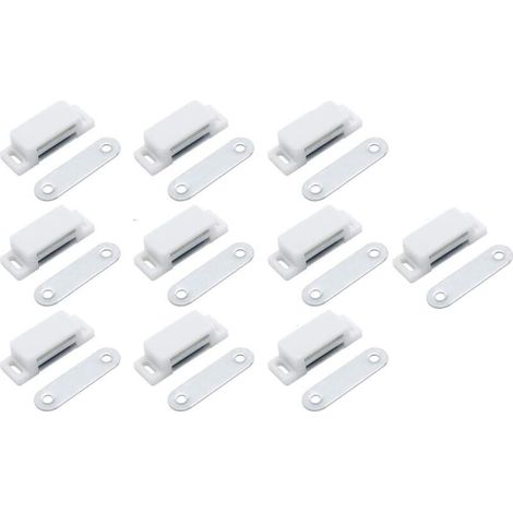 Loqueteau pour meubleLot de 10 boutons-pression magnétiques pour armoire à aspiration magnétique - Fermeture magnétique forte - Aspiration à porte unique (1/5)