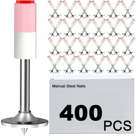 Clous de fixation lot de 200 en acier galvanisé avec tête lisse pour fixation au plafond climatiseurs conduits et boîtes de compteurs (1/4)