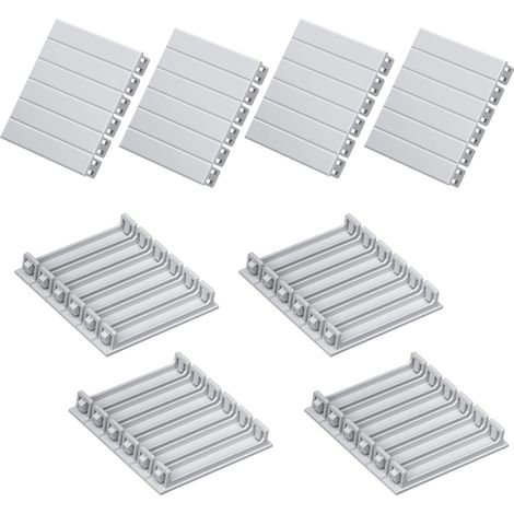 Cache-Fentes Rail DIN 3 Modules pour Tableau Électrique, Cache-Trous Modulaires Gris Mat, Installation Sans Outil,compatibles avec de nombreuses marques d'armoires électriques 8 Pièces (1/5)