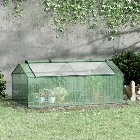 Mini invernadero de jardín con ventanas 180x90x70 cm OKMYHOME (1/4)